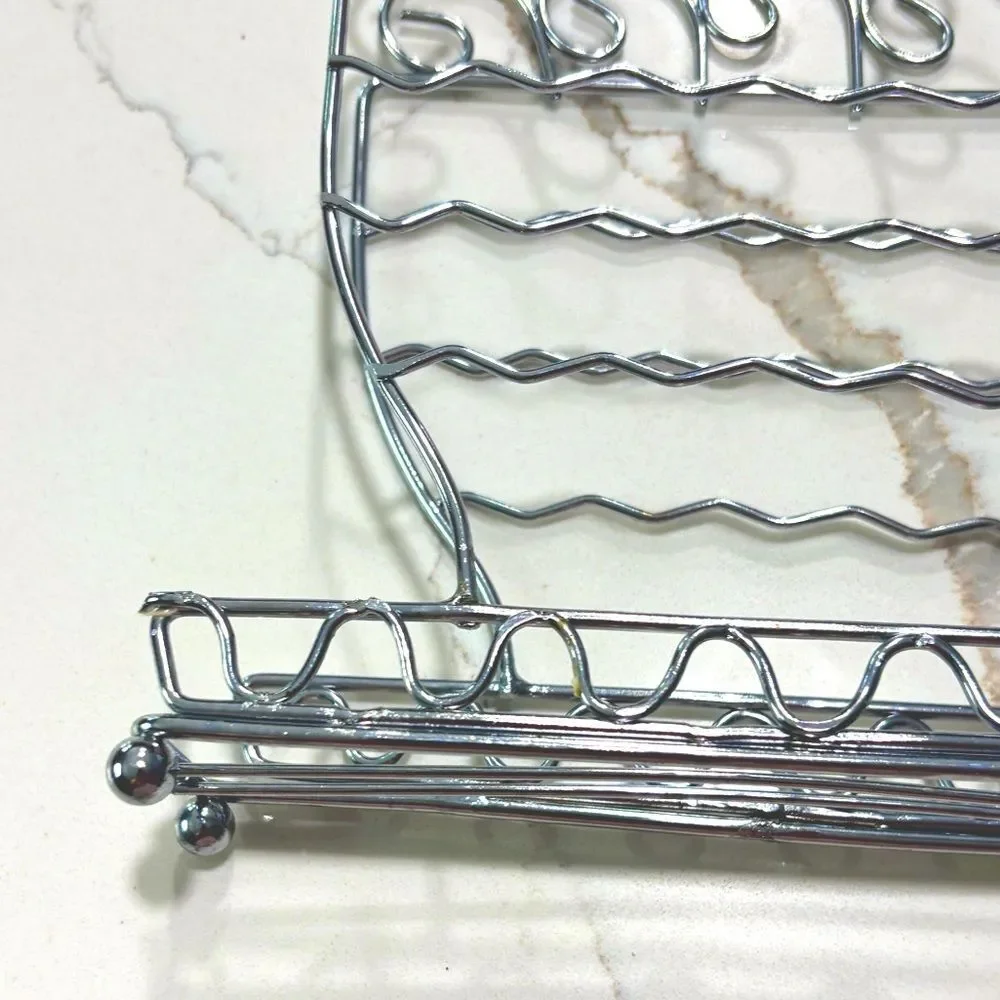 Silver Metal Coffee Mug Tea Cup Napkin Holder